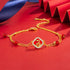 925 Sterling Silver Red Agate Golden Snake(Wrist Circumference: 14-18cm)