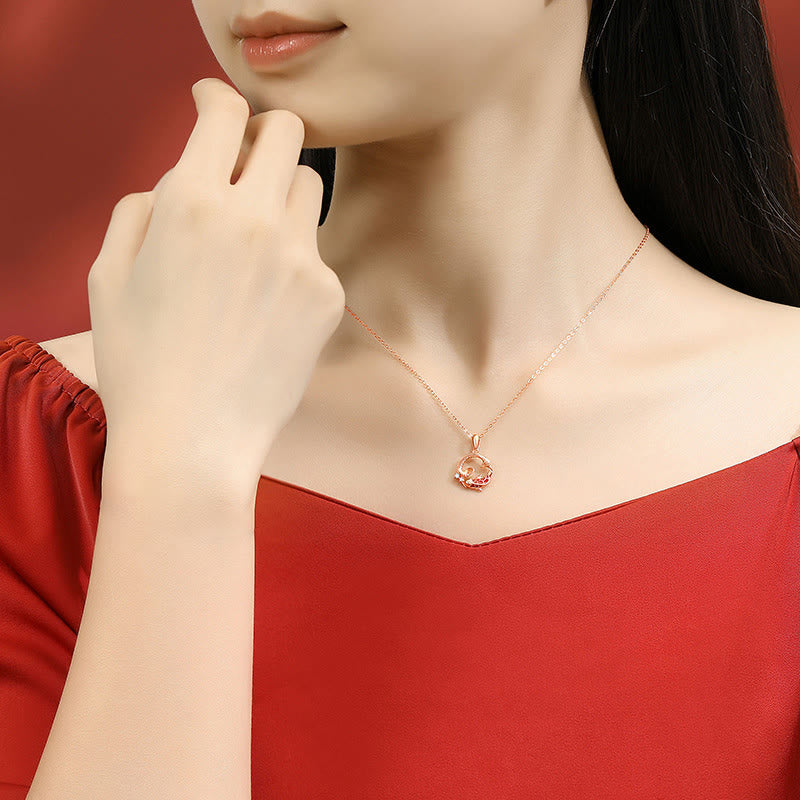 KarmaRipple's 925 Sterling Silver Koi Fish Year Of The Snake Blessing Pendant Necklace p5