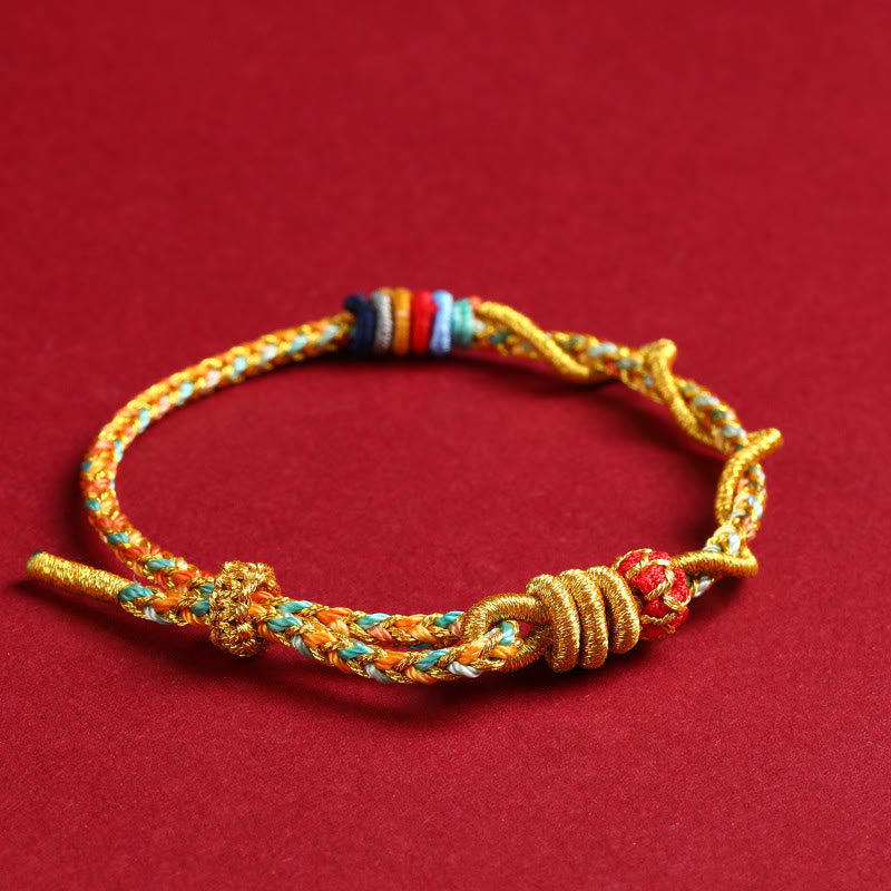 KarmaRipple's Yellow String Year Of The Snake Protection Woven Bracelet p3