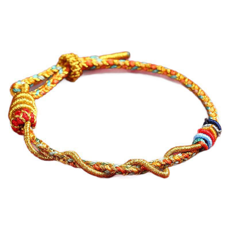 KarmaRipple's Yellow String Year Of The Snake Protection Woven Bracelet p5