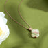 Hetian Jade Necklace / 925 Sterling Silver Plated Rose Gold