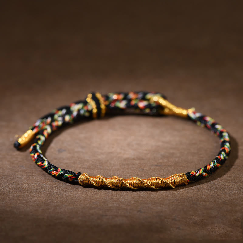 KarmaRipple's Handmade Chinese Zodiac Natal Buddha Fortune Strength Woven Rope Bracelet p24