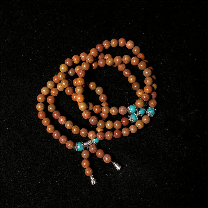 KarmaRipple's 108 Mala Beadwork Bian Stone Balancing Bracelet p3