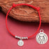 Dragon / Red Rope& 999 Sterling Silver(Wrist Circumference: 11-15cm)