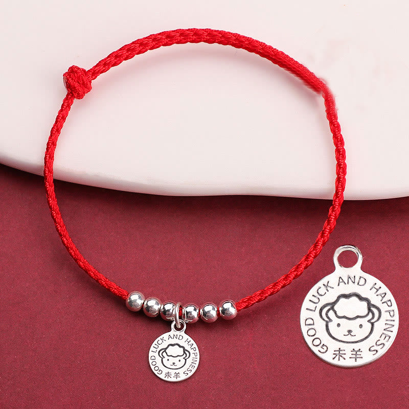 KarmaRipple's Chinese Zodiac Kid Red String 999 Sterling Silver Protection Bracelet p34