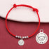 Pig / Red Rope& 999 Sterling Silver(Wrist Circumference: 11-15cm)