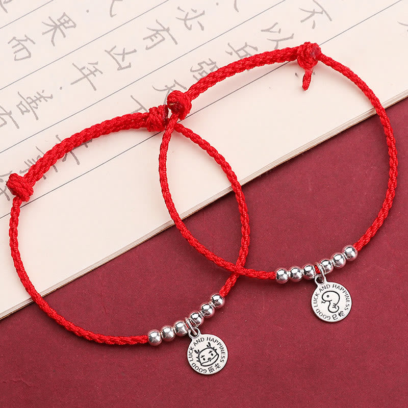 KarmaRipple's Chinese Zodiac Kid Red String 999 Sterling Silver Protection Bracelet p24