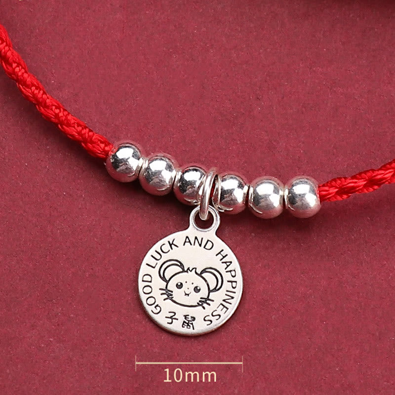 KarmaRipple's Chinese Zodiac Kid Red String 999 Sterling Silver Protection Bracelet p22