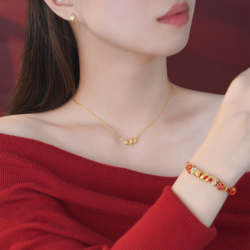 KarmaRipple's 925 Sterling Silver Bronze Coins Wealth The Year of The Snake 2025 Red String Protection Bundle p5