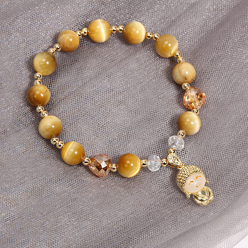 KarmaRipple's Yellow Tiger Eye Meditation Buddha Protection Bracelet p3
