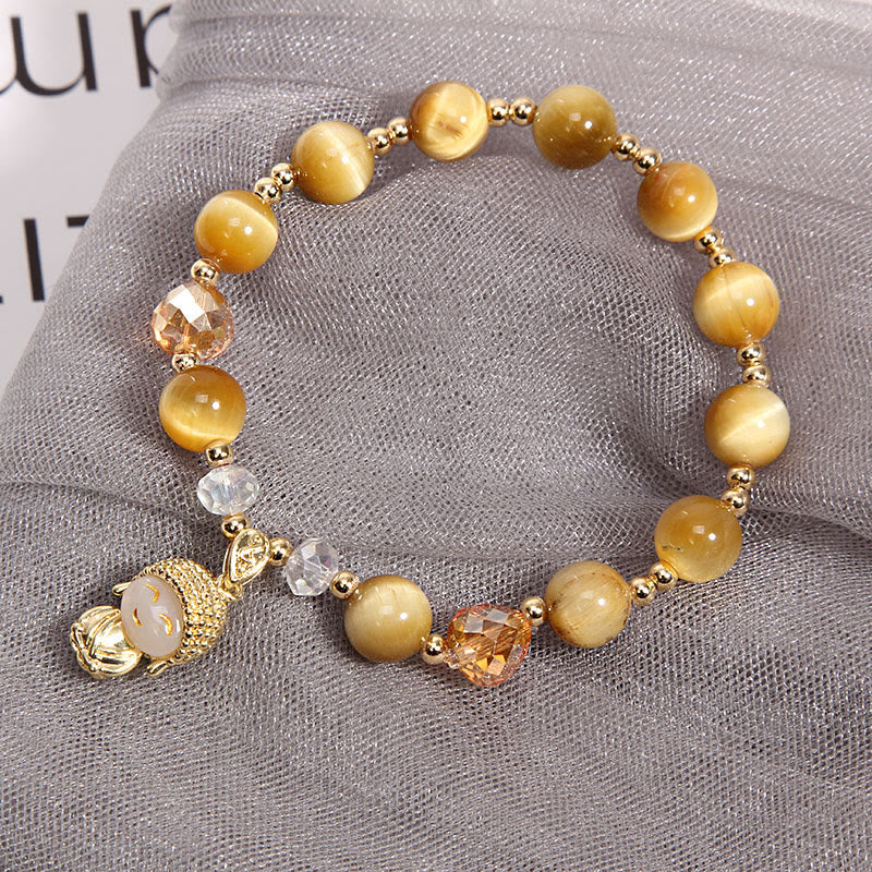 KarmaRipple's Yellow Tiger Eye Meditation Buddha Protection Bracelet p4