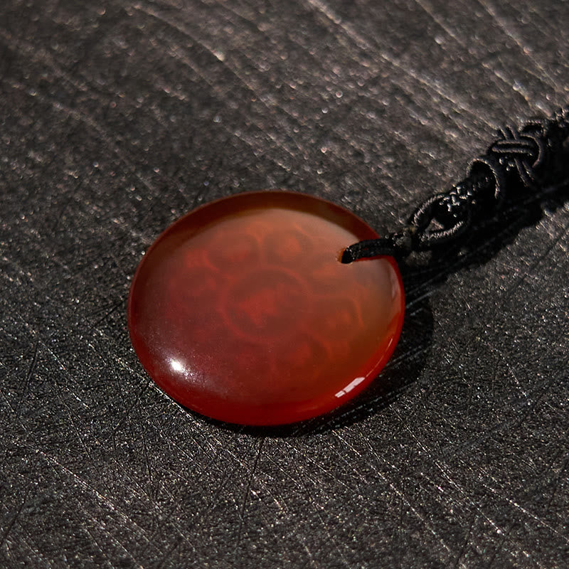 KarmaRipple's Om Mani Padme Hum Authentic Various Gemstone Black Obsidian Strength Pendant Necklace p28