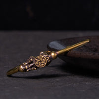 KarmaRipple's Pi Xiu Carrying Compass Fu Character Bronze Brass Fortune Wealth Bracelet Bangle