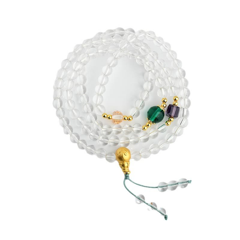 KarmaRipple's 108 Mala Beadwork Ivory Gemstone Clarity Bracelet p9