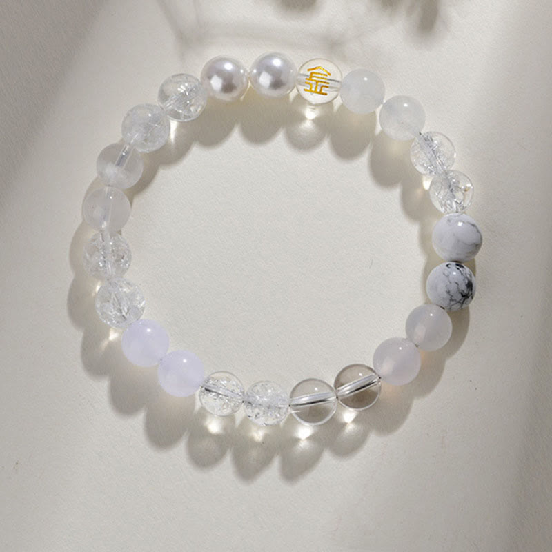 KarmaRipple's Five Elements Various Agate Gemstone Rutilated Quartz Tiger Eye Yellow Agate Citrine Fortune Bracelet p35