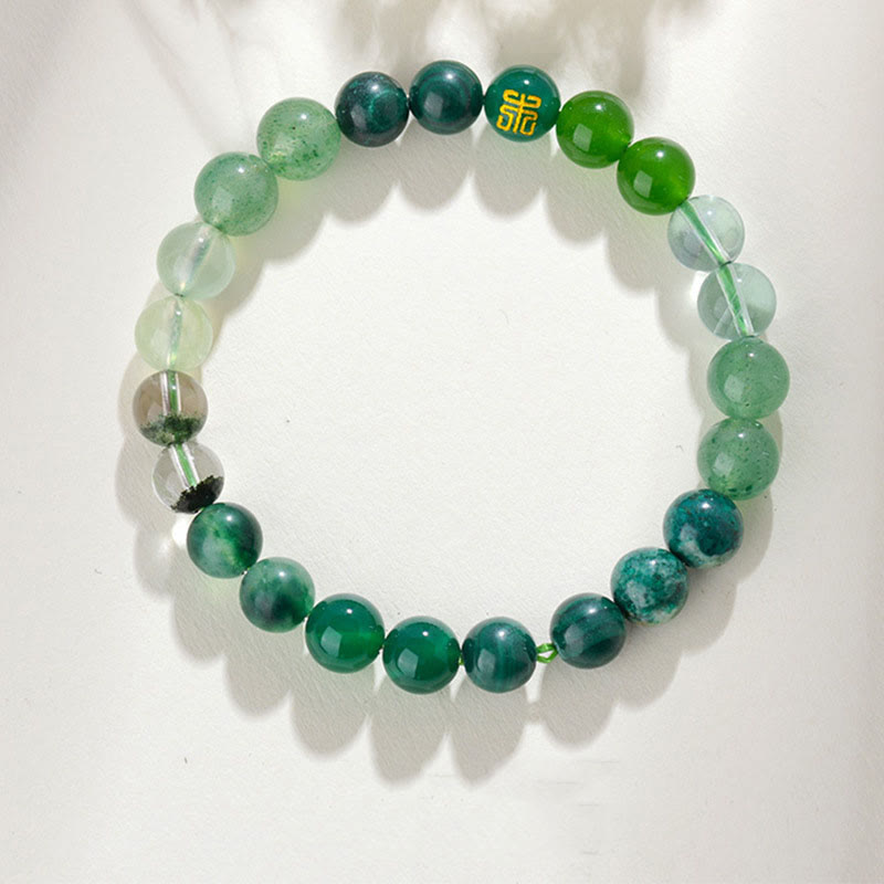 KarmaRipple's Five Elements Various Agate Gemstone Rutilated Quartz Tiger Eye Yellow Agate Citrine Fortune Bracelet p5