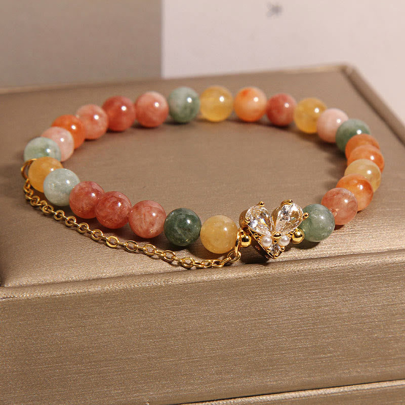 KarmaRipple's Citrine Green Gemstone Prosperity Bracelet p2