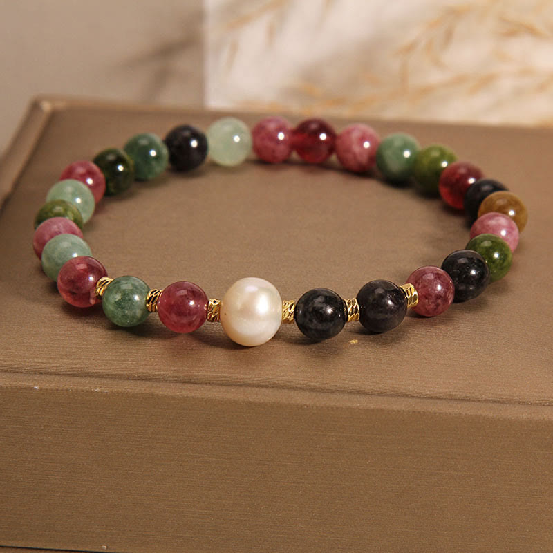 KarmaRipple's Tourmaline Pearl Wisdom Bracelet p2