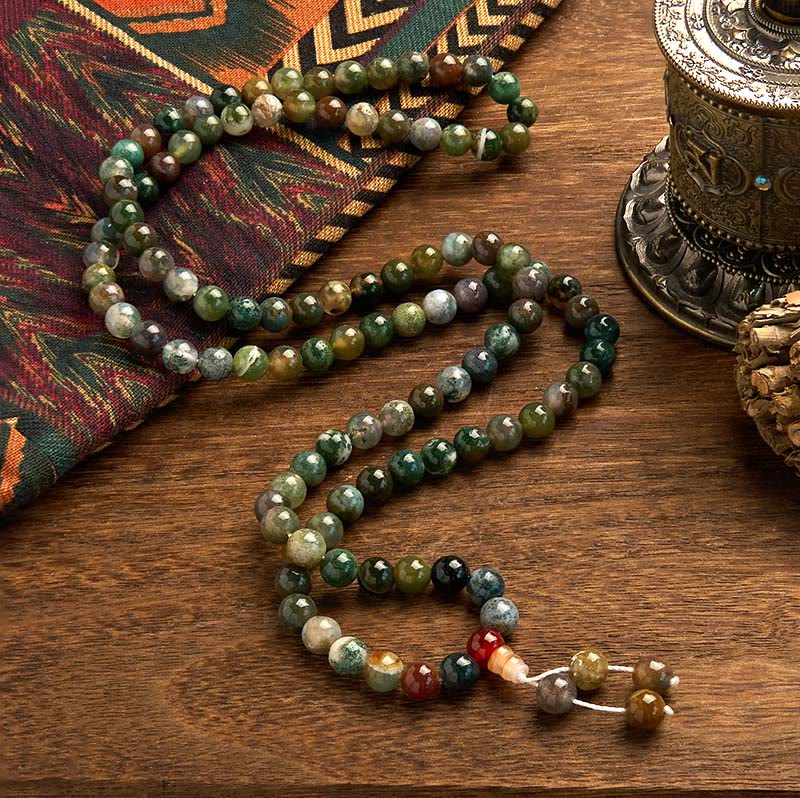 KarmaRipple's 108 Mala Beadwork Authentic Stone'ss Agate Multi-turn Balancing Bracelet p2