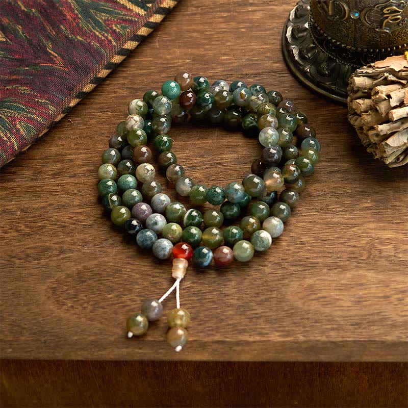 KarmaRipple's 108 Mala Beadwork Authentic Stone'ss Agate Multi-turn Balancing Bracelet p8