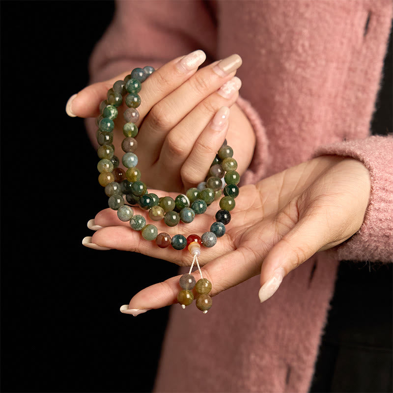 KarmaRipple's 108 Mala Beadwork Authentic Stone'ss Agate Multi-turn Balancing Bracelet p4