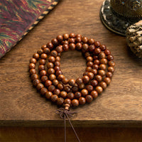 KarmaRipple's 108 Mala Beadwork Lightning Struck Jujube Wood The Golden Light Mantra Protection Bracelet