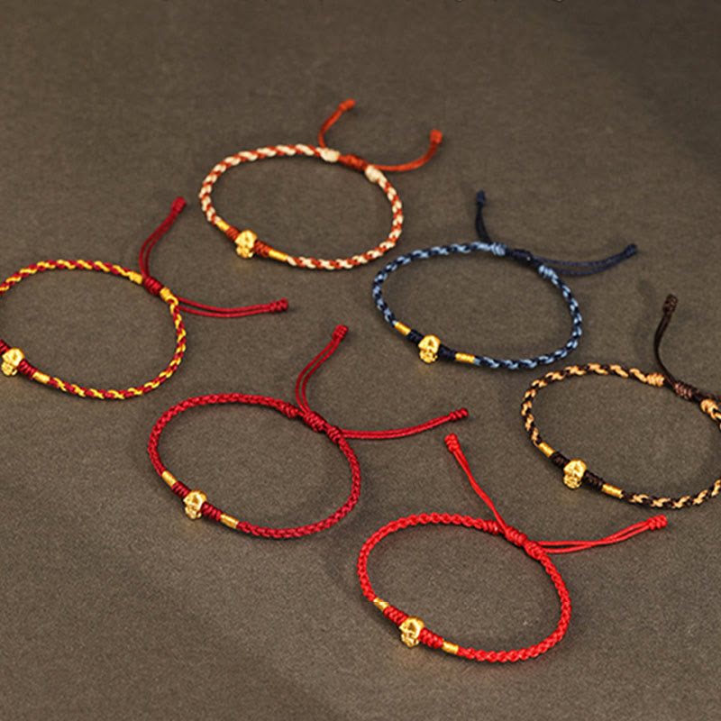 KarmaRipple's 999 Gold Year of the Snake Handmade Fu Character Bronze Coin Fortune Bracelet p8