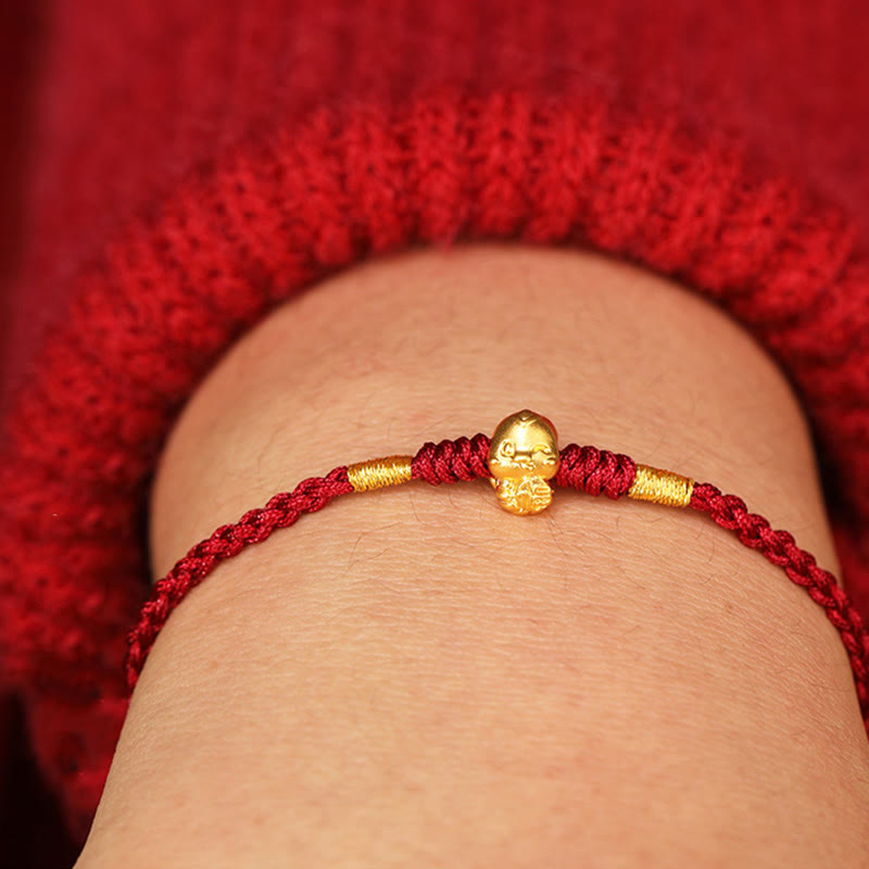 KarmaRipple's 999 Gold Year of the Snake Handmade Fu Character Bronze Coin Fortune Bracelet p14