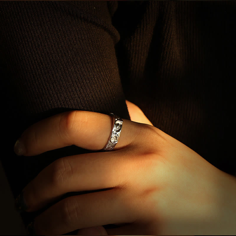 KarmaRipple's 999 Sterling Silver Buddha Eyes Protection Ring p10