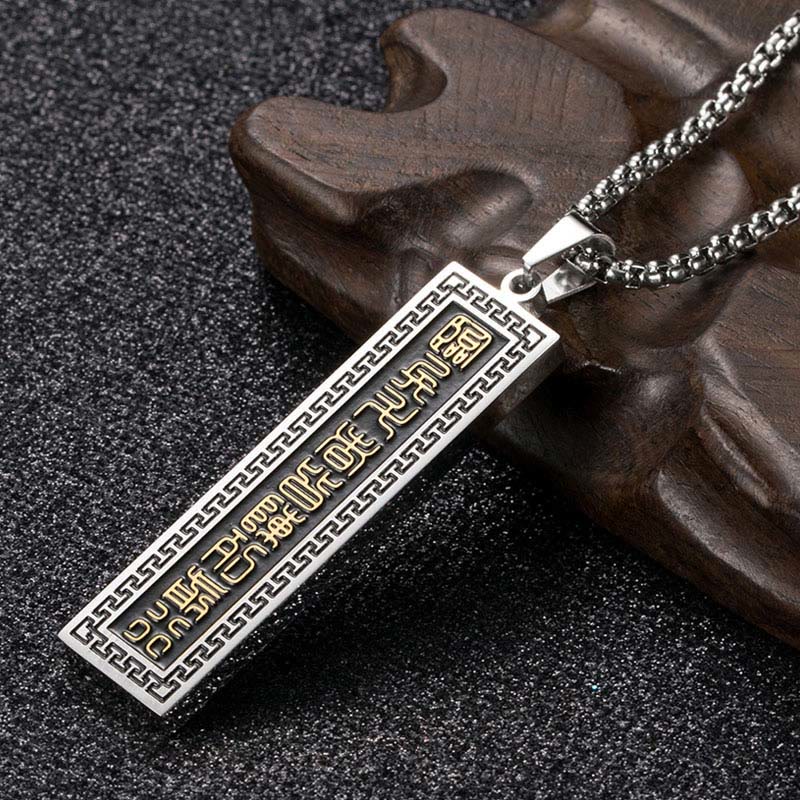 KarmaRipple's The Nine-word Mantra Titanium Steel Bagua Yin Yang Balance Pendant Necklace p3