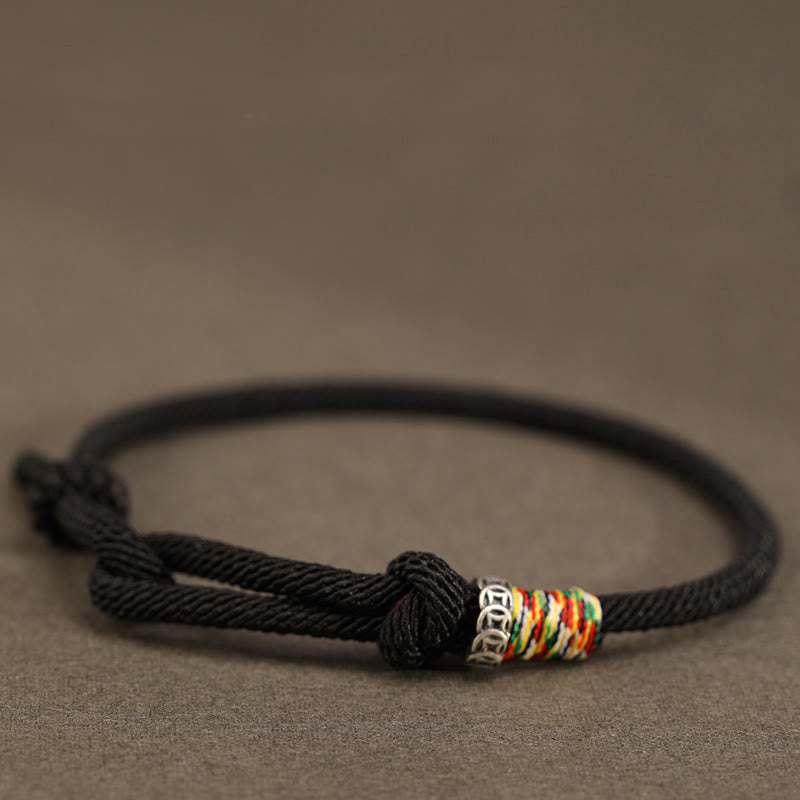 KarmaRipple's Red String 925 Sterling Silver 999 Sterling Silver Coin Fortune Bracelet p22