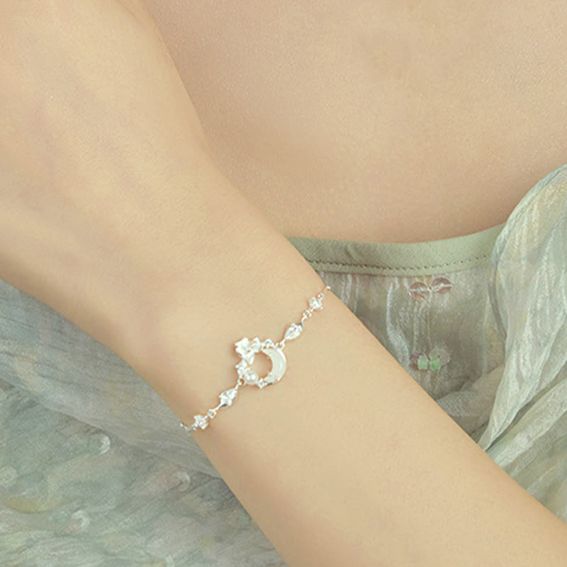 KarmaRipple's Hetian Jade 925 Sterling Silver Cubic Zirconia Pearl Lotus Bracelet p5