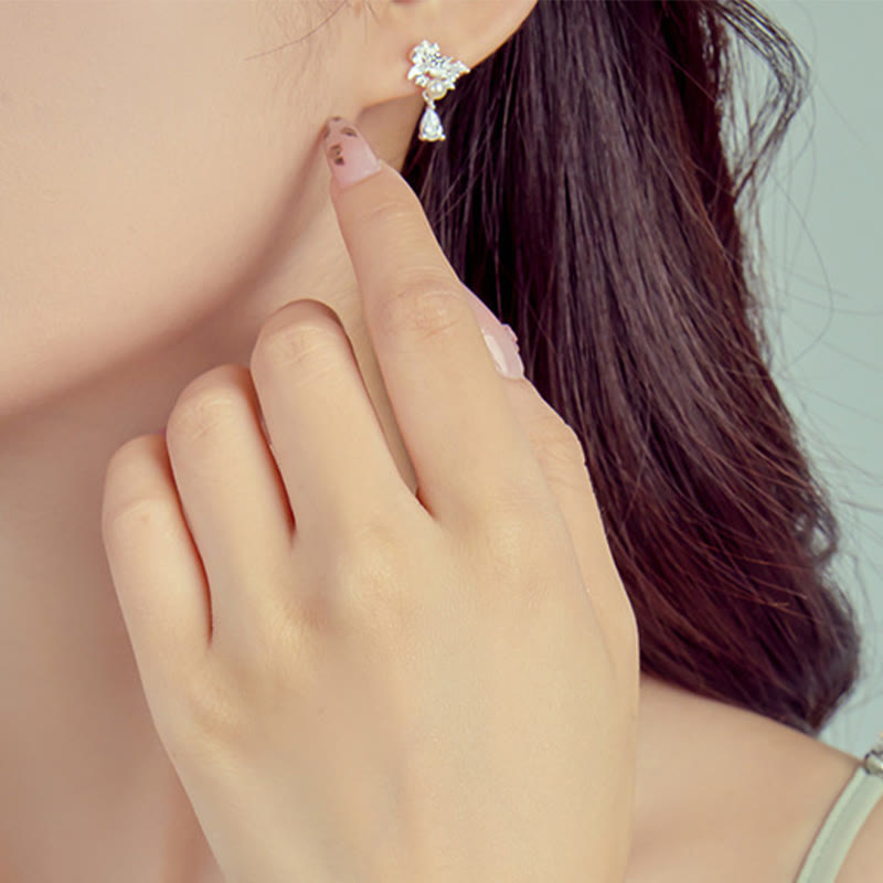 KarmaRipple's Hetian Jade 925 Sterling Silver Cubic Zirconia Pearl Abundance Earrings p3