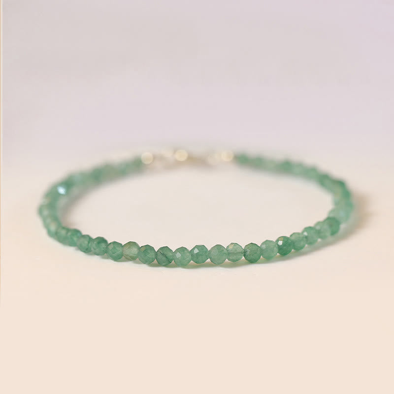 KarmaRipple's 3mm Small Green Aventurine Ultra-Thin Beadwork Fortune Bracelet p15