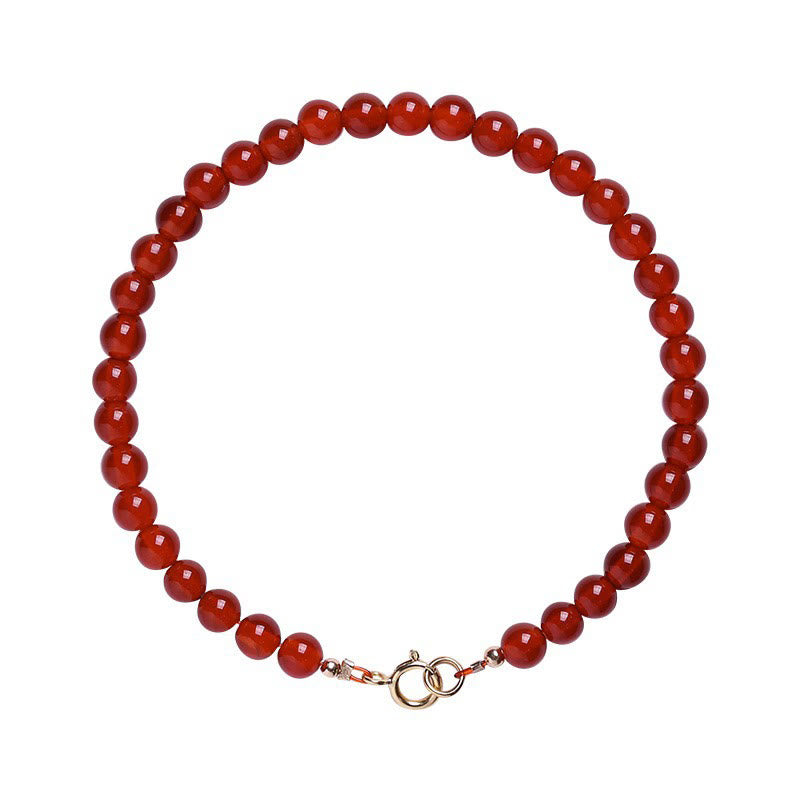 KarmaRipple's Small Red Agate Ultra-thin Beadwork Calm Bracelet p7