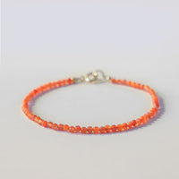 KarmaRipple's Authentic Cherry Persimmon Red Agate Ultra-thin Beadwork Confidence Bracelet