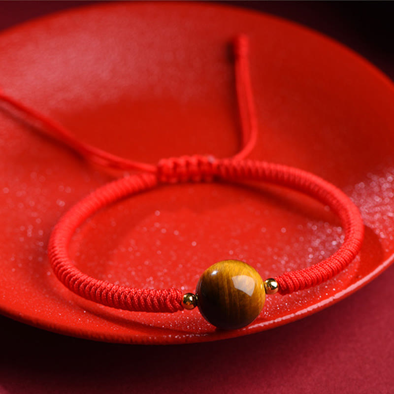 KarmaRipple's Handmade Tiger Eye Bead Fortune Protection Rope Bracelet p6