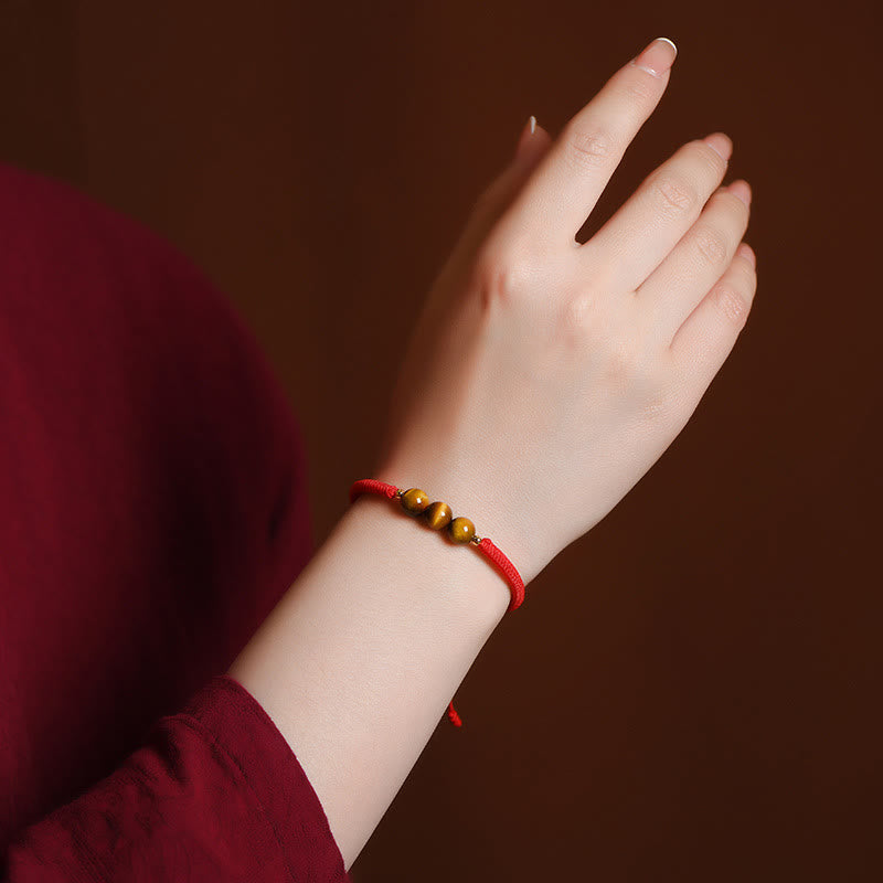 KarmaRipple's Handmade Tiger Eye Bead Fortune Protection Rope Bracelet p14