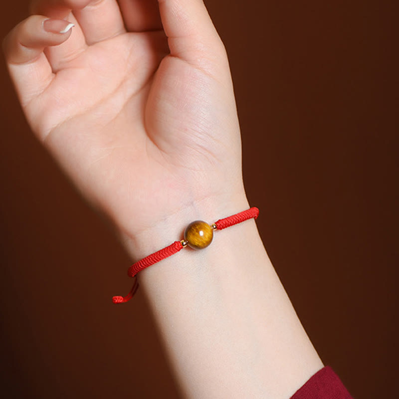 KarmaRipple's Handmade Tiger Eye Bead Fortune Protection Rope Bracelet p11