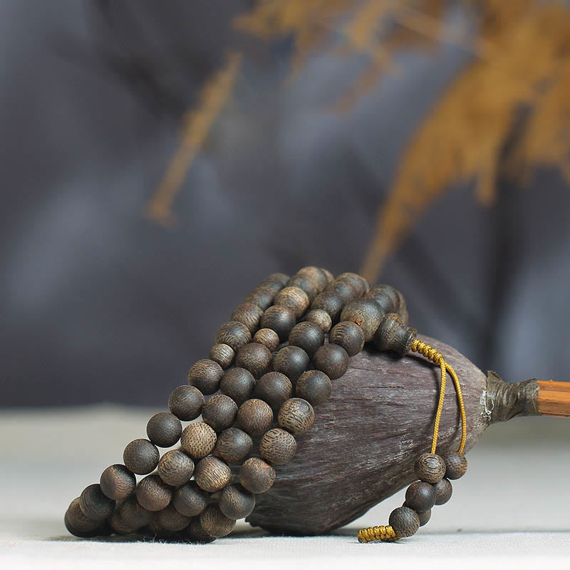 KarmaRipple's Nha Trang 108 Mala Beadwork 8mm Ivory Qinan Vietnam Agarwood Peace Bracelet p1