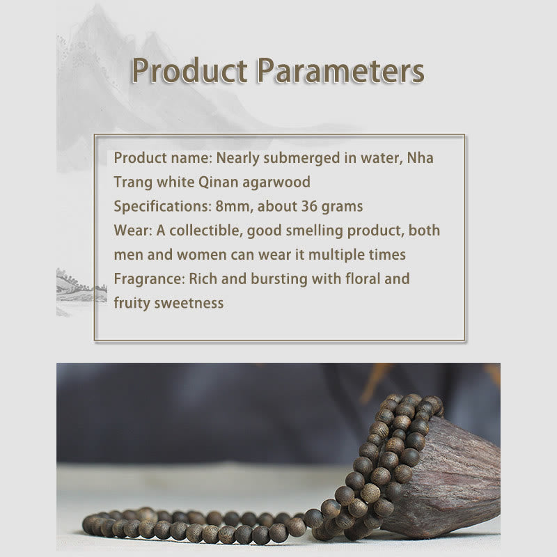 KarmaRipple's Nha Trang 108 Mala Beadwork 8mm Ivory Qinan Vietnam Agarwood Peace Bracelet p12