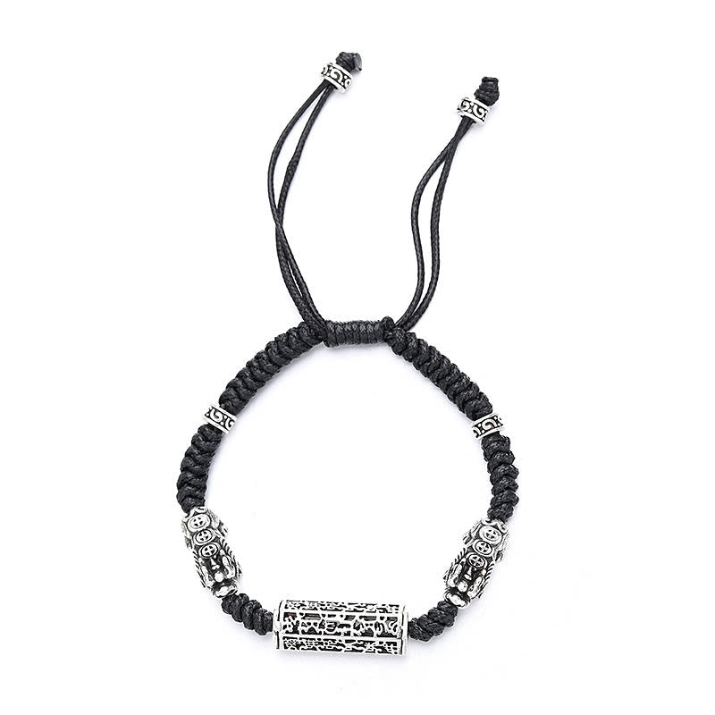 KarmaRipple's Tibetan Black String Bronze Om Mani Padme Hum Pixiu Protection Woven Bracelet p10