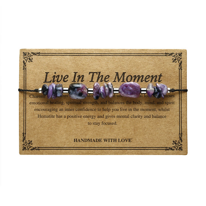 KarmaRipple's Live In The Moment Charoite Hematite Powerful Bracelet p11