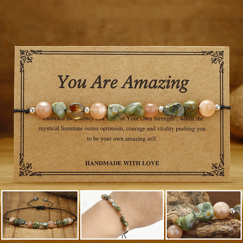 KarmaRipple's You Are Amazing Rhyolite Sun Stone'sitive Bracelet p1