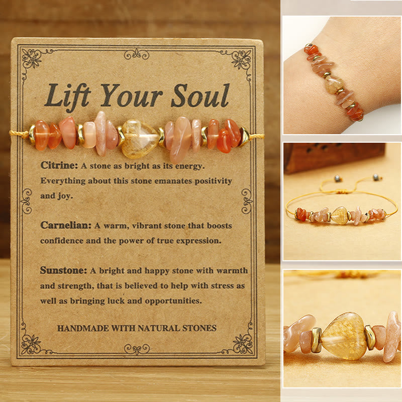 KarmaRipple's Lift Your Soul Citrine Carnelian Sun Stone Happiness Bracelet p10