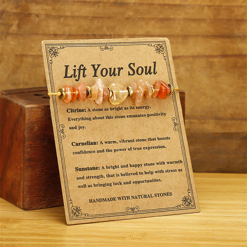 KarmaRipple's Lift Your Soul Citrine Carnelian Sun Stone Happiness Bracelet p3