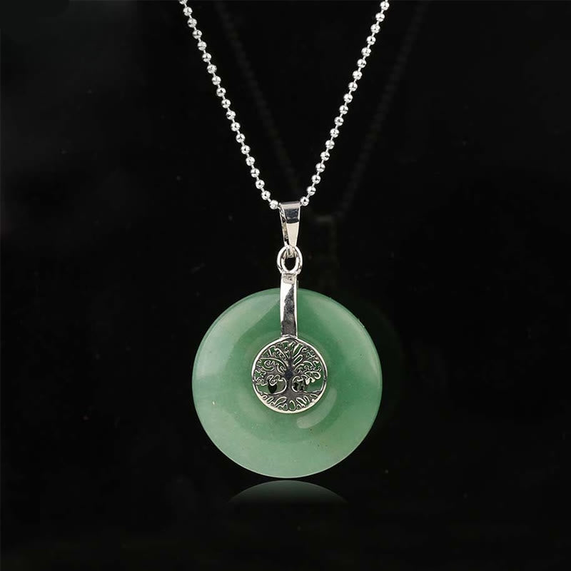 KarmaRipple's Various Gemstone'se Quartz Green Aventurine Amethyst The Tree of Life Kindness Pendant Necklace p2