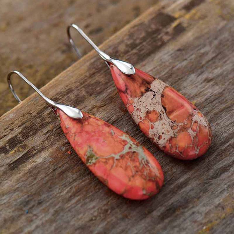 KarmaRipple's Emperor Stone Balancing Gemstone Earrings p9