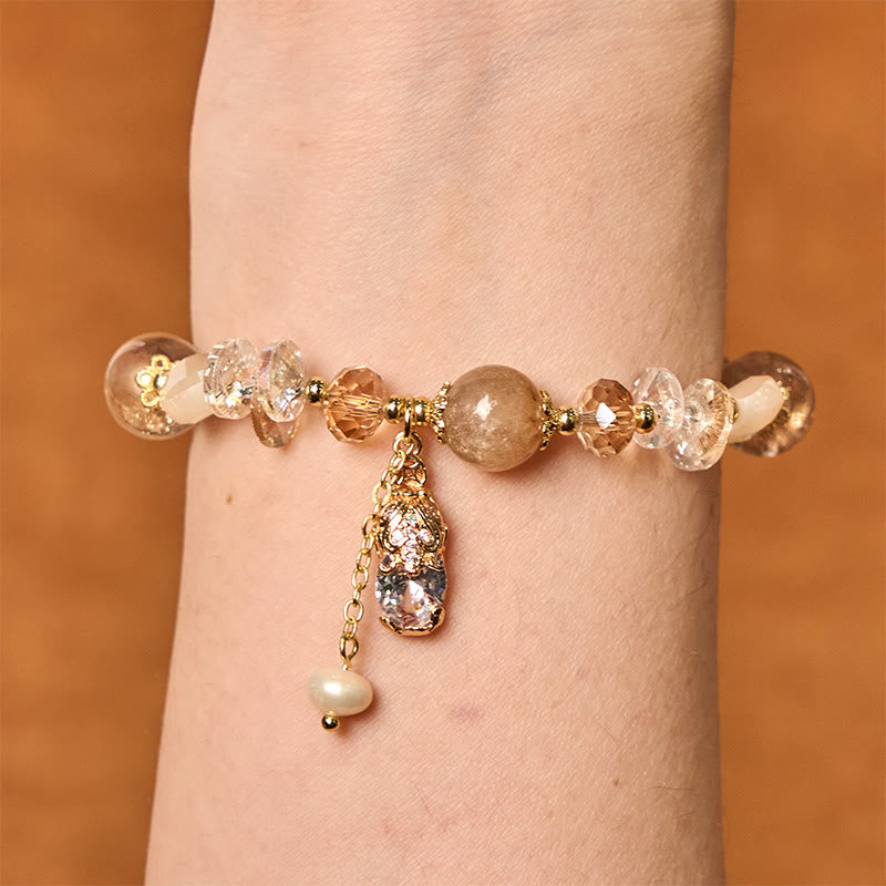 KarmaRipple's Authentic Citrine Green Strawberry Quartz PiXiu Prosperity Bracelet p4