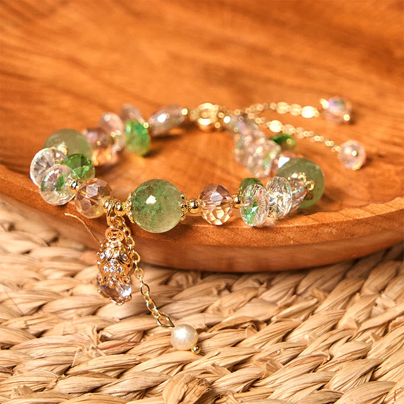 KarmaRipple's Authentic Citrine Green Strawberry Quartz PiXiu Prosperity Bracelet p9